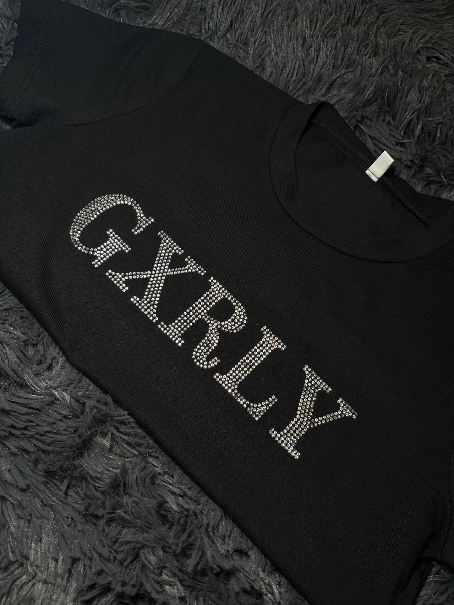 Cropped Rhinestone Tee